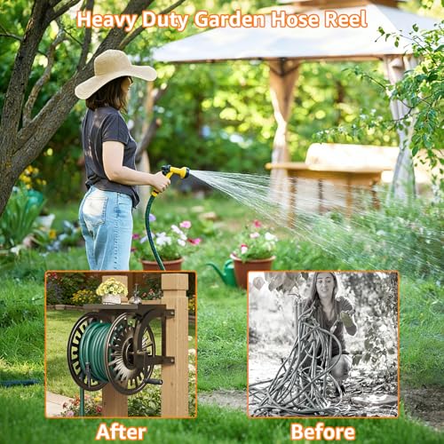 Wall Mount Garden Hose Reel, Holds 200-Feet of 5/8-Inch Hose - Image 7