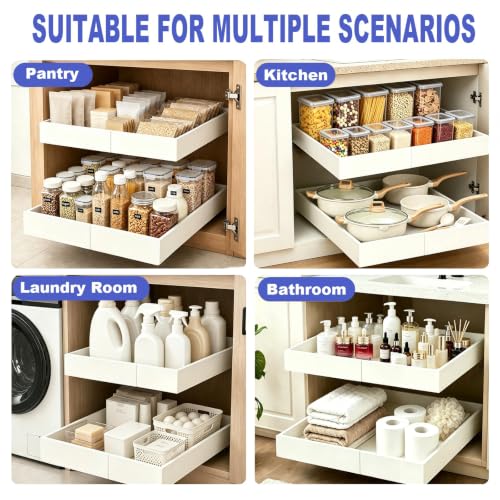 Expandable Pull Out Cabinet Organizer, No-Drill 21" Deep, 1-Pack - Image 8