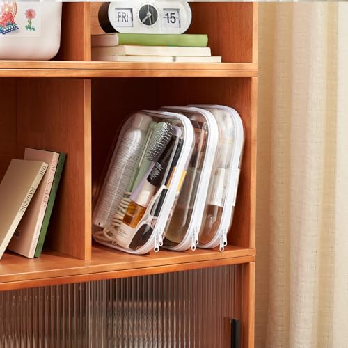 3 Pcs Large Clear Hard Shell Zipper Case, 1.3mm Heavy Duty - Image 7