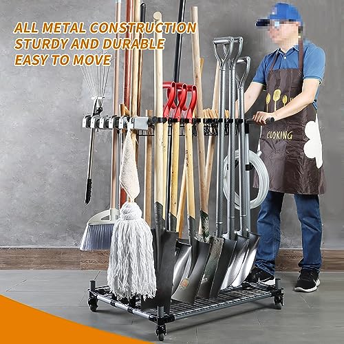 Heavy duty garden tool organizer garage storage holder - Image 7