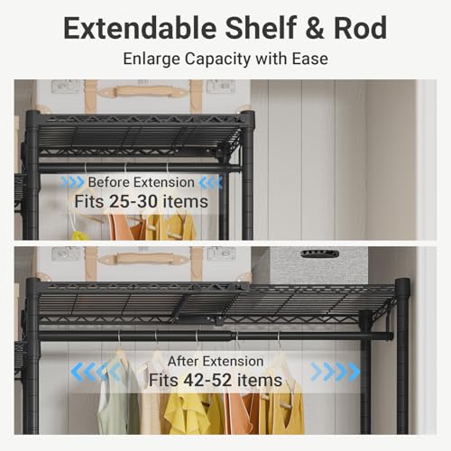 VIPEK X3 Plus Large Expandable Closet Rack Wardrobe Closet - Image 7