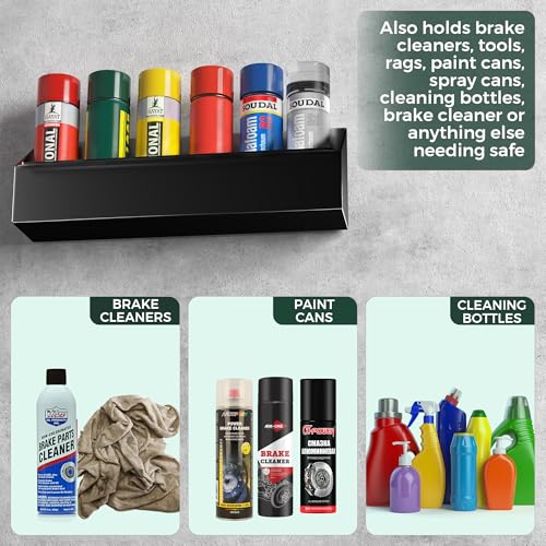 Wall-Mount Aluminum Aerosol Storage Shelf Organizer - Image 8