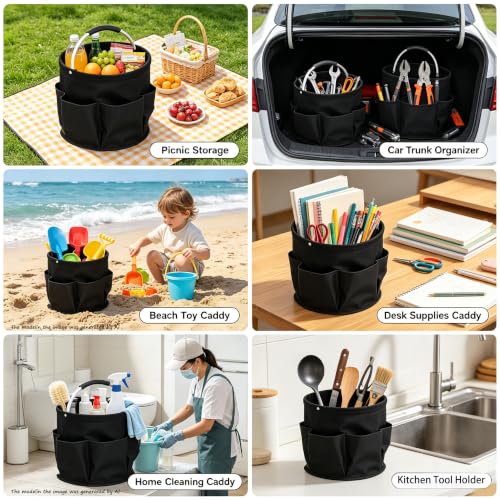 Cleaning Caddy with Handle,Cleaning Tool Supplies Organizer - Image 8