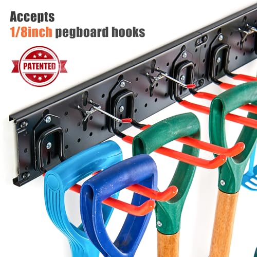 Multi-Storage Garage Hooks, Wall-Mounted Garden Tool Organizer - Image 7