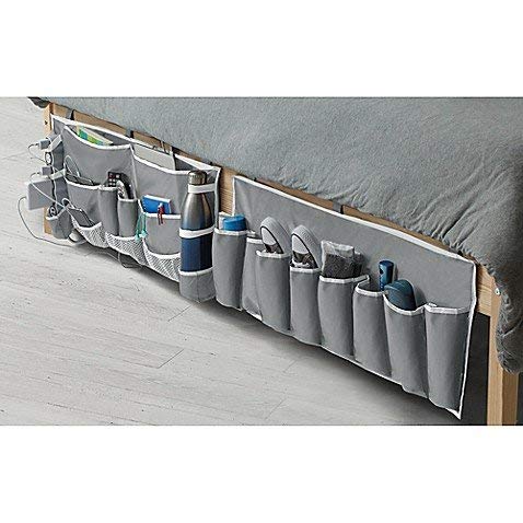 BBB 2-Piece Footboard Bedside Organizer Caddy (Grey) - Image 1