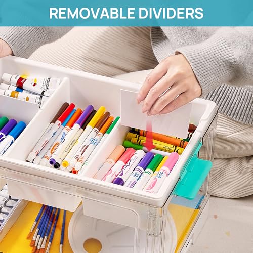Vtopmart 24 QT Foldable Clear Craft Storage Box,Tray and Dividers - Image 7