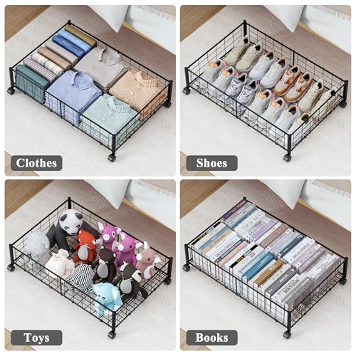 Hleelomi Under Bed Storage with Wheels, 360° Rotating - Image 7