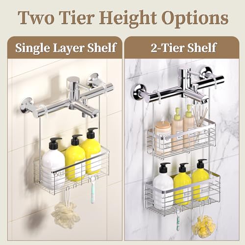 DELLAN Hanging Shower Organizer, Shower Rack with Ho | All Products - Image 7