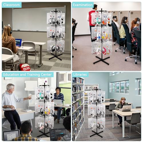 Loghot Freestanding Metal Headphone Storage Stand with 30 - Image 7