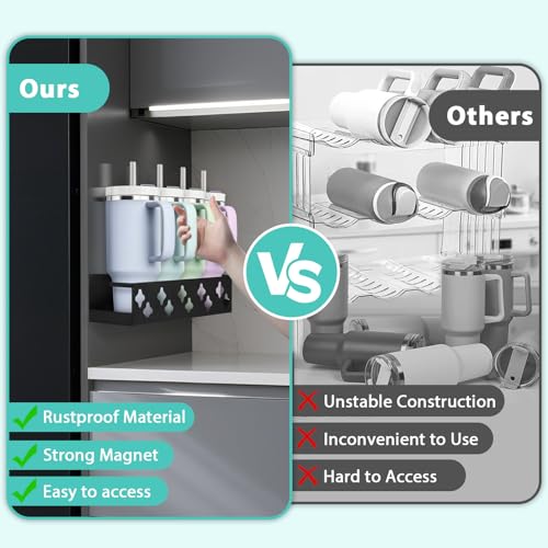 Magnetic Water Bottle Organizer for Fridge, Magnetic Cup - Image 7