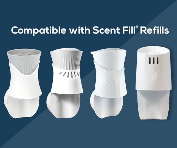 Scent Fill Smoke Away Plug in Air Freshener, 4 Scented Oil Refills