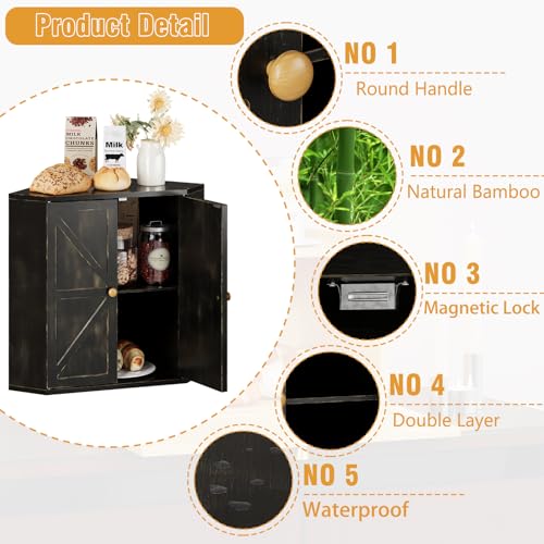 Trironsun Corner Bread Box for Kitchen Counter Double Layer - Image 8