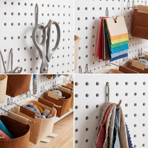 4 Pack Peg Board Organizer, Includes Metal PegBoard - Image 7