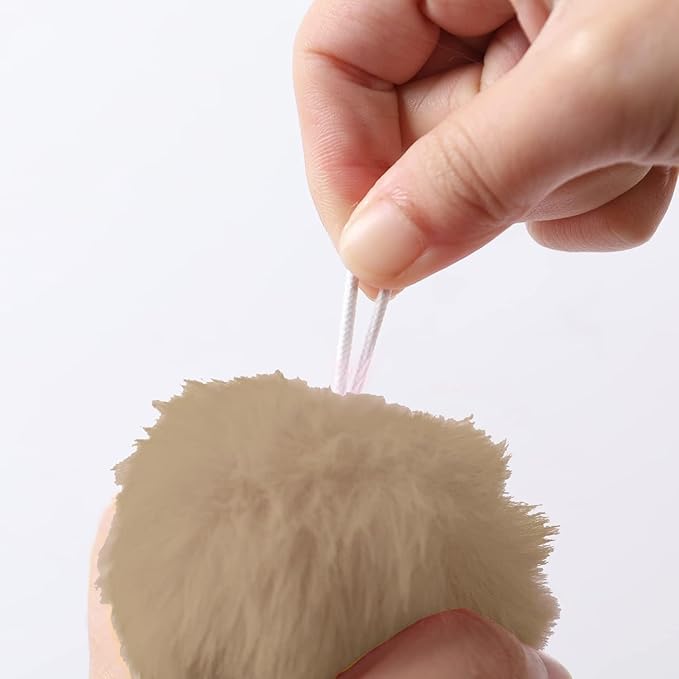 MIUPOO Craft Pom Pom Balls,Large Poms Costume Accessory, Pom pom Balls for Arts and DIY Creative Crafts Decorations,Brown,3 Inches,20 Pieces.