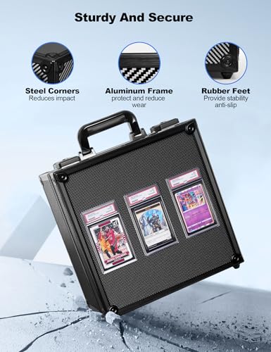 Carbon Fiber Graded Card Storage Box, TSA Lock Slab Case, Display - Image 7
