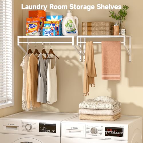 ThreeHio Expandable Closet Shelves Wall Mounted, 2 Pack - Image 7