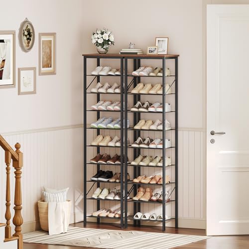 MAHANCRIS 10 Tier Narrow Shoe Rack Organizer, Tall Slim - Image 8