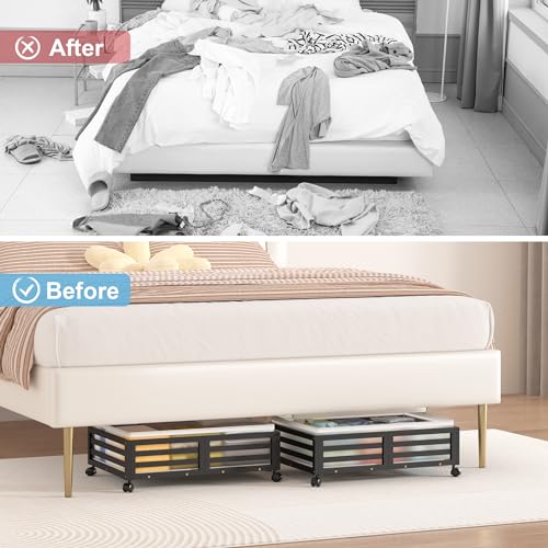 Under Bed Storage with Wheels-Large Bamboo Underbed - Image 8