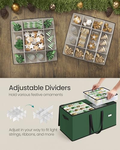 SONGMICS Christmas Ornament Storage Boxes, Set of 2 - Image 7