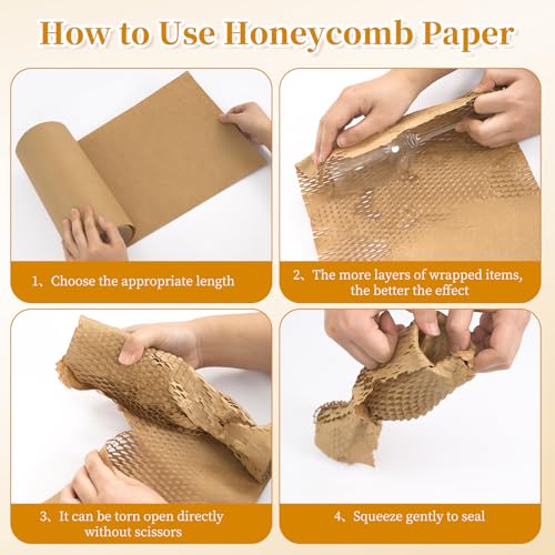 Brown Honeycomb Packing Paper 2 Rolls, 12 x 328 ft - Image 8