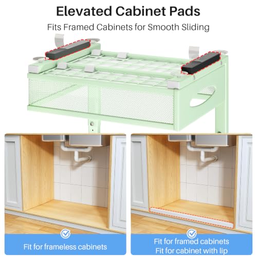 Under Sink Organizer, 2 Tier Pull Out Under Cabinet - Image 8