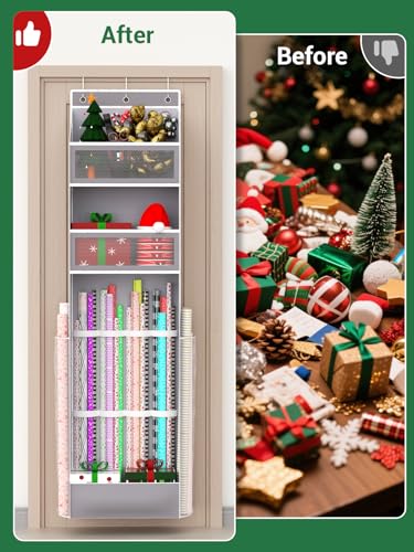 Over Door Wrapping Paper Organizer Hanging – Christmas - Image 8