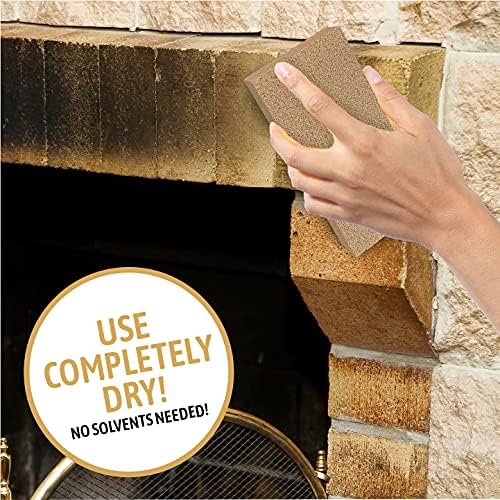 Dry Cleaning Soot Eraser Sponge - Pet Hair, Smoke, Soot, Dust and Dirt Remover - 3x6x3/4 (4 Pack) All Natural Latex Rubber, Made in The USA