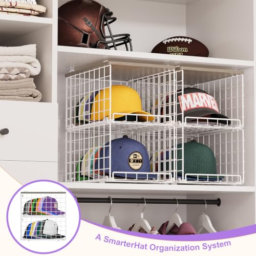 2 Pack Stackable Baseball Caps Organizer Hat Organizer - Image 8