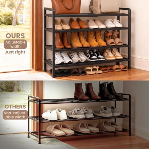 Varhomax Expandable Shoe Rack for Closet and Entryway 4-Tier - Image 8