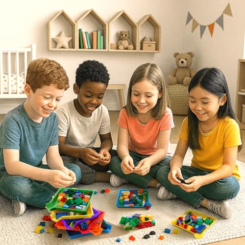 Reallnaive 24 Pcs Plastic Art Sorting Funnel Trays, Bright Color - Image 7