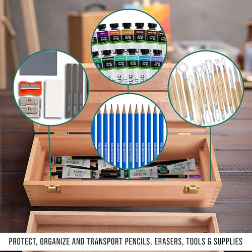 U.S. Art Supply Multi-Function Artist Tool Supply Box - Image 7