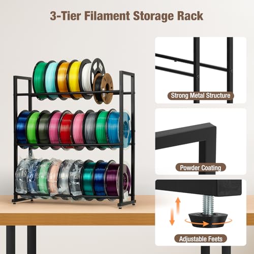 3D Printer Filament Storage Rack Desktop, 3-Tier | Home Organization - Image 7