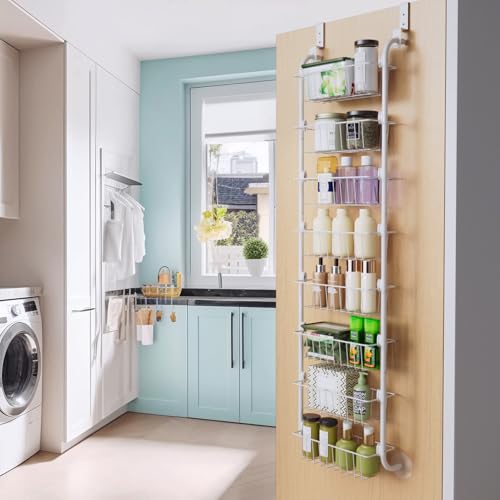 Delamu Narrow Over The Door Pantry Organizer, 8-Tier Metal Pantry - Image 8