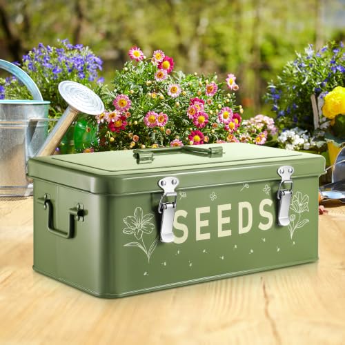 Seed Storage Organizer Box with 4 Compartments, Metal Seed - Image 8