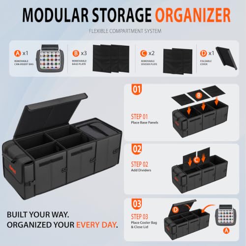 Large Trunk Organizer with Portable Leakproof Cooler - Image 7