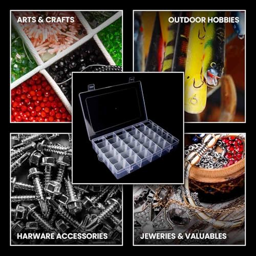 Budreu 4pack 36 Grids Plastic Clear Organizer Box Bead - Image 7