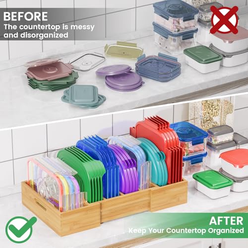 Kiasthome Expandable Bamboo Lid Organizers Inside Ca | All Products - Image 7