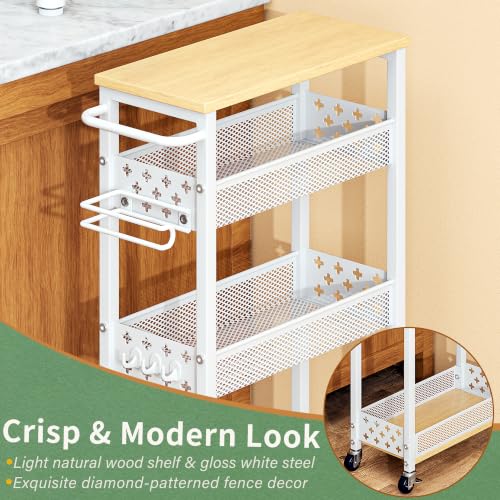 OKZEST Slim Bathroom Organizers and Storage Cart with Toilet - Image 8