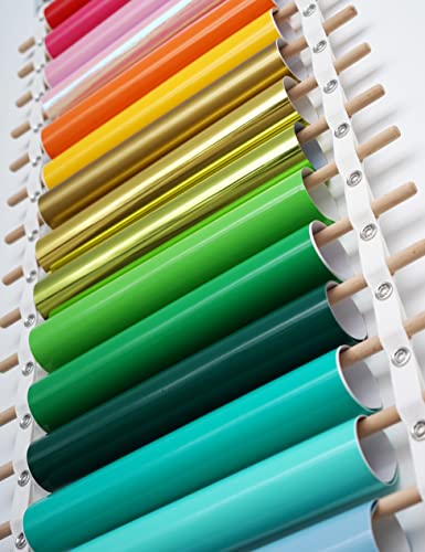 Vinyl Roll Holder, Craft Vinyl Hanging Organizer, Wooden Dowels - Image 6