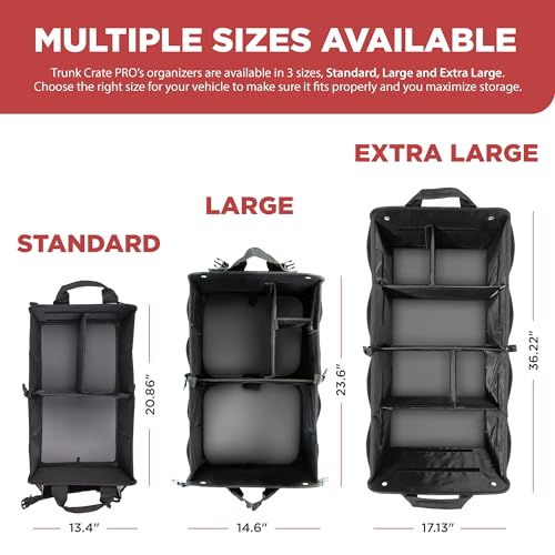 Car Trunk Organizer for SUV & Truck Cargo Storage, Large, Black - Image 7
