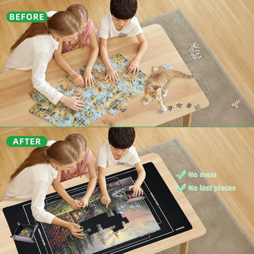 Puzzle Mat with Sorting Trays & Roll-Up Storage - Fits - Image 7