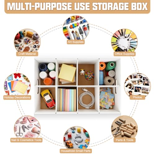 Compartment Storage Box, 4 Pack Organizer Box with Dividers - Image 7