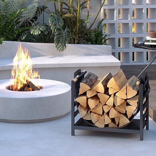 DOEWORKS Indoor Firewood Rack 18 Inch Fireplace Log Holder - Image 7