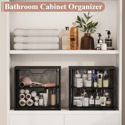 2-Tier Stackable Storage Drawers, Breathable Wire Mesh - Image 8