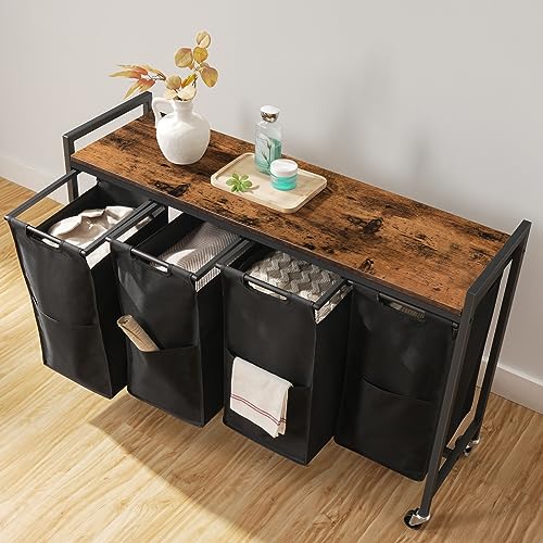 HOOBRO Laundry Sorter 4 Sections, Laundry Hamper with Wheels - Image 7