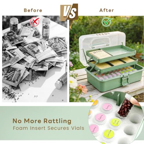 3-Layer Adjustable Seed Storage Organizer Box with Handle - Image 7