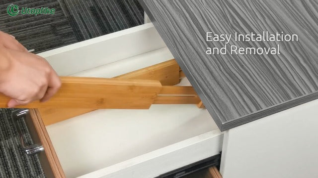 Utoplike 4 Pcs Bamboo Kitchen Drawer Dividers, Large | All Products - Image 8