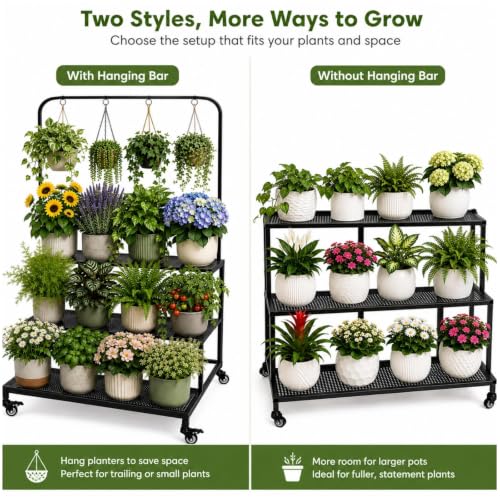 Qidejoy Folding Plant Stand Shelf Outdoor Indoor,Plant - Image 7
