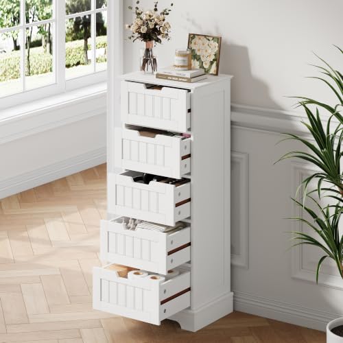 ChooChoo Bathroom Storage Cabinet with 5 Drawers, 15.7" W - Image 7