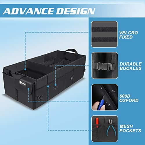Large Trunk Organizer with Cooler - 98L Collapsible Car Storage - Image 6
